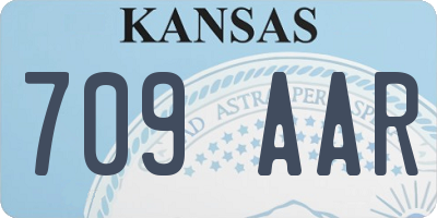 KS license plate 709AAR