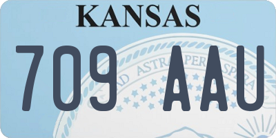 KS license plate 709AAU