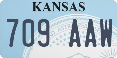 KS license plate 709AAW