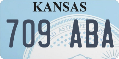 KS license plate 709ABA