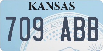 KS license plate 709ABB