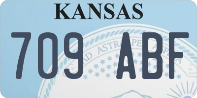 KS license plate 709ABF