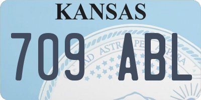 KS license plate 709ABL