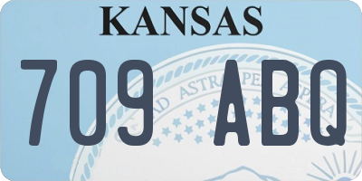 KS license plate 709ABQ