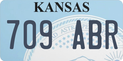 KS license plate 709ABR