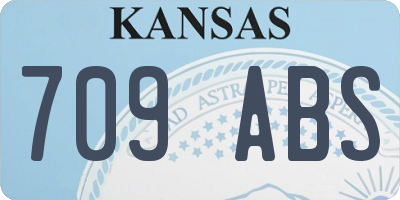 KS license plate 709ABS