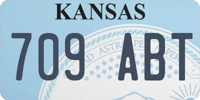 KS license plate 709ABT