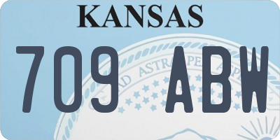 KS license plate 709ABW