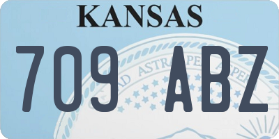 KS license plate 709ABZ