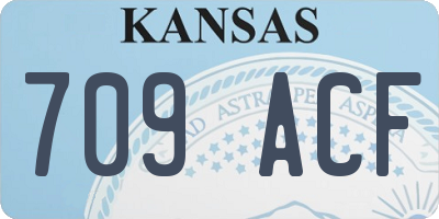 KS license plate 709ACF