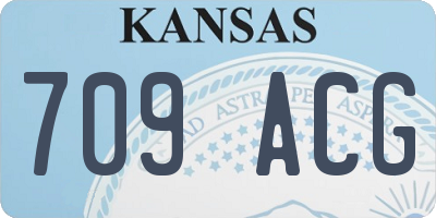 KS license plate 709ACG