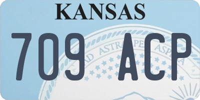 KS license plate 709ACP