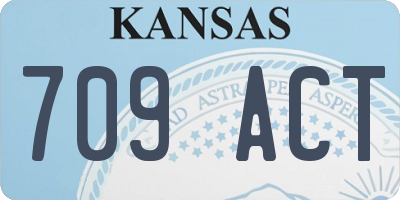 KS license plate 709ACT