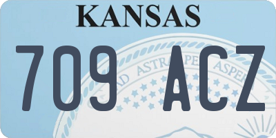 KS license plate 709ACZ