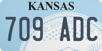 KS license plate 709ADC