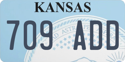 KS license plate 709ADD