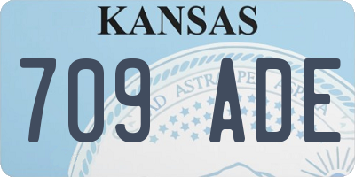 KS license plate 709ADE
