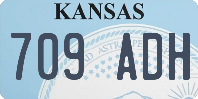 KS license plate 709ADH