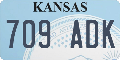 KS license plate 709ADK