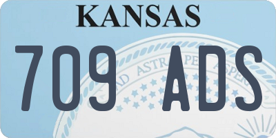 KS license plate 709ADS