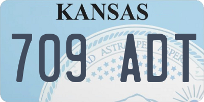 KS license plate 709ADT