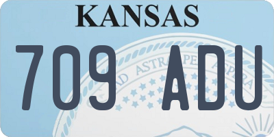 KS license plate 709ADU