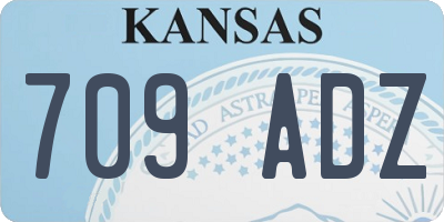 KS license plate 709ADZ