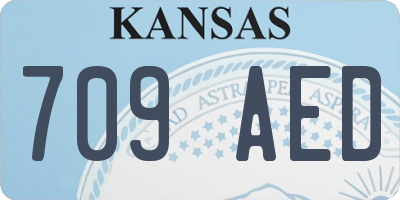KS license plate 709AED