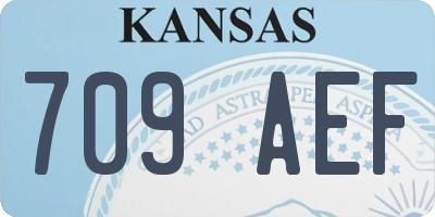 KS license plate 709AEF