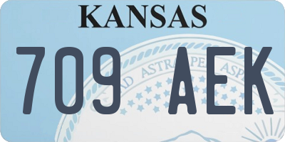 KS license plate 709AEK