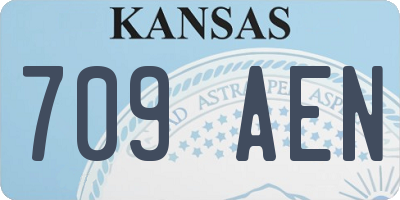 KS license plate 709AEN
