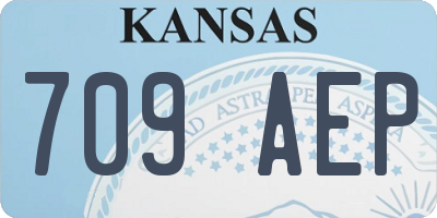 KS license plate 709AEP