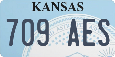 KS license plate 709AES