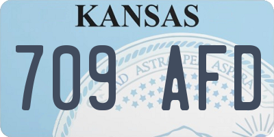 KS license plate 709AFD