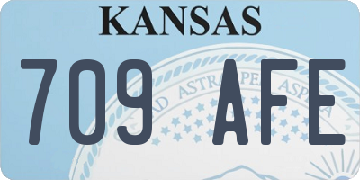 KS license plate 709AFE