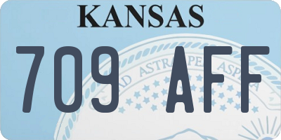 KS license plate 709AFF