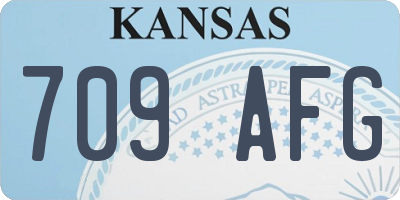 KS license plate 709AFG