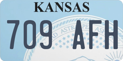 KS license plate 709AFH