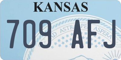 KS license plate 709AFJ