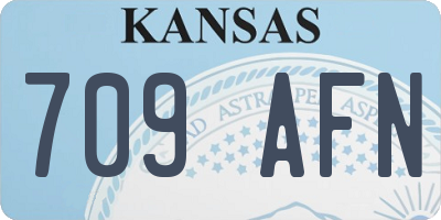 KS license plate 709AFN