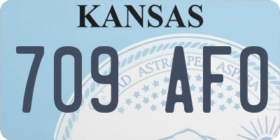 KS license plate 709AFO