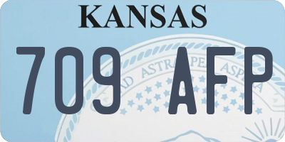 KS license plate 709AFP