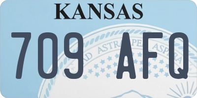 KS license plate 709AFQ