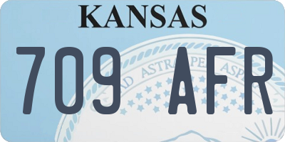 KS license plate 709AFR