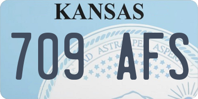 KS license plate 709AFS