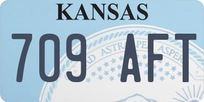 KS license plate 709AFT