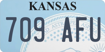 KS license plate 709AFU