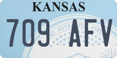 KS license plate 709AFV