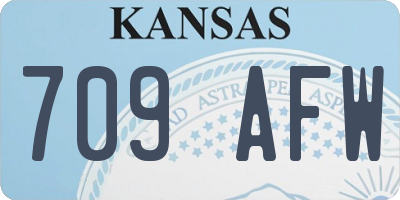 KS license plate 709AFW