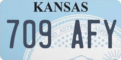 KS license plate 709AFY